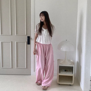 Ribbon puff blouse