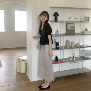 Ribbon puff blouse