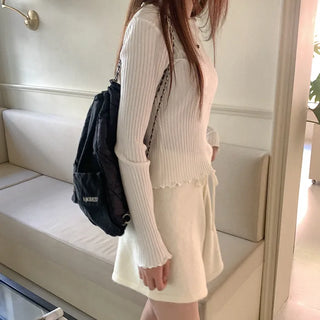 Rib-Wave Long-Sleeve T-Shirt