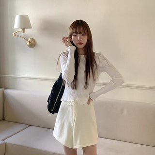 Rib-Wave Long-Sleeve T-Shirt