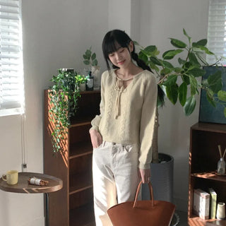 Wool ribbon knit