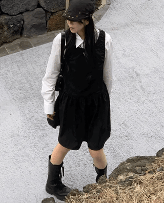 Layered Shirring Dress