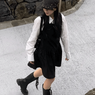 Layered Shirring Dress