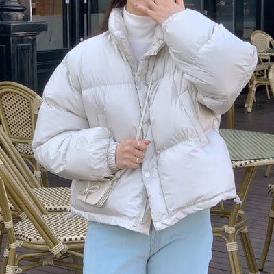 Heart Oversized Cropped Short Down Jacket (3c)
