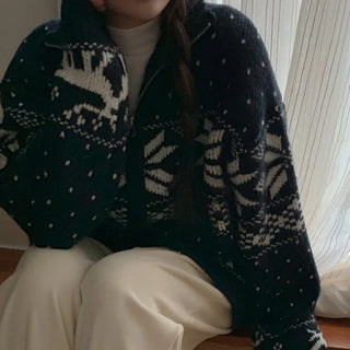Rudolph Nordic Zip-Up Cardigan