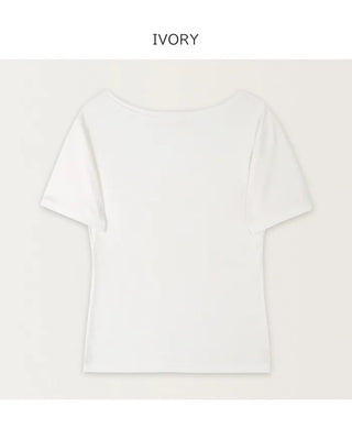 Square neck T-shirt