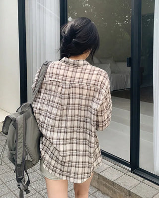 Summer Check Wrinkle Shirt