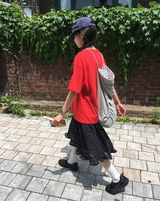 Frilled polka dot skirt