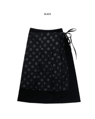 Polka Dot Wrap Skirt