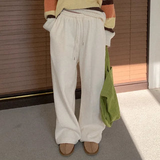 Fleece-lined elastic waist pants