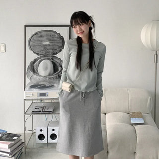 Waffle long-sleeved T-shirt
