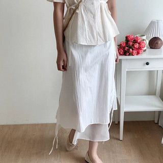 String Layered Long Skirt