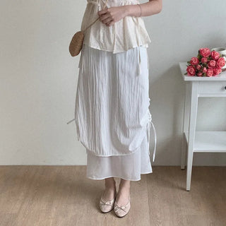 String Layered Long Skirt