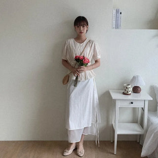 String Layered Long Skirt