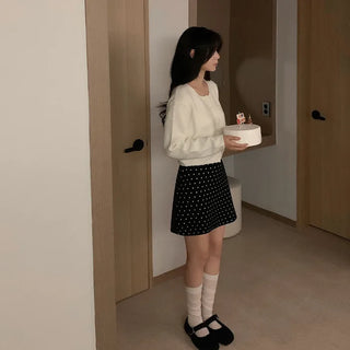 Long-sleeved puff cardigan