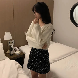 Long-sleeved puff cardigan