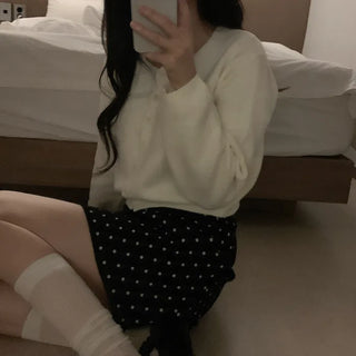 Long-sleeved puff cardigan