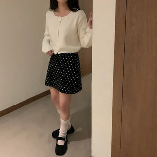 Long-sleeved puff cardigan