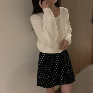 Long-sleeved puff cardigan