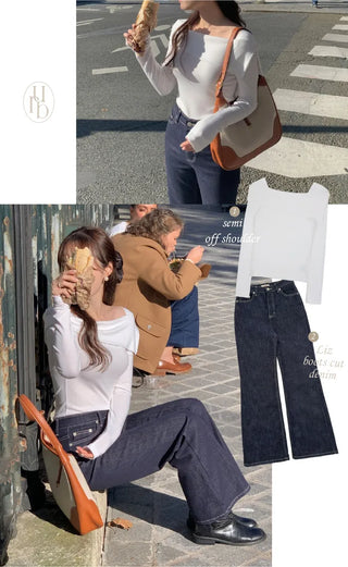 5 colors - Lovely off-shoulder