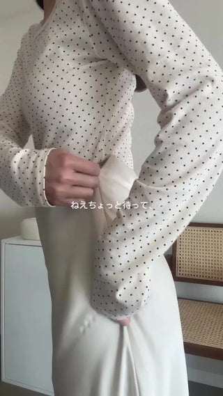 Polka Dot Long T-Shirt