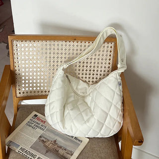 Quilted Down Shoulder Bag (4 colors)