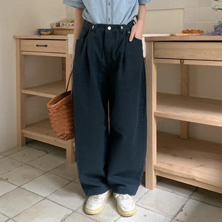 Balloon side buckle chino pants