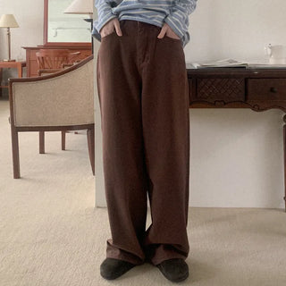Fleece-lined balloon chino pants