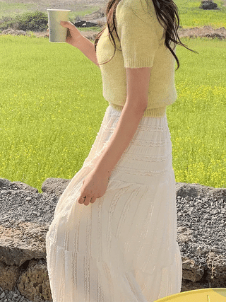 [Lined] Lace Long Skirt (3 colors)