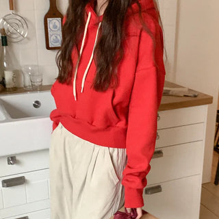 Fleece-lined cropped hooded parka