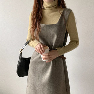 [SET] Wool Turtleneck Knit & Dress Set