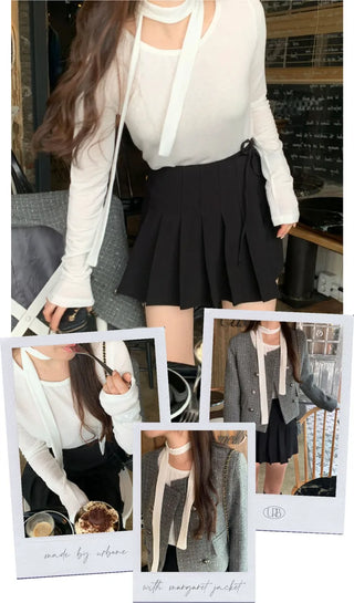 Winter Layered Inner Tie T-Shirt