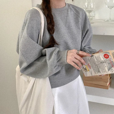 Cotton puff sweatshirt