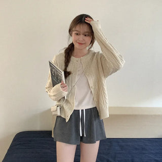 Twist knit cardigan