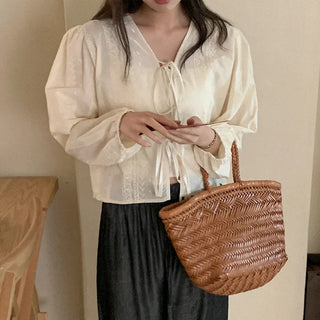 Stitched Ribbon Blouse