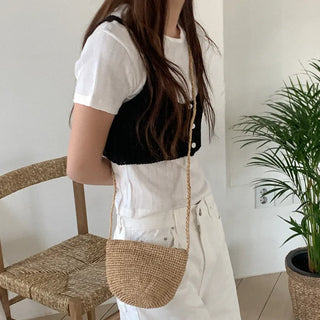 Button-up knit bustier