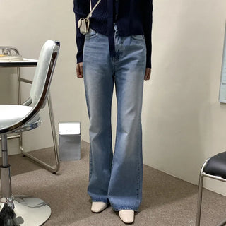 Cotton bootcut denim pants