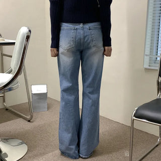 Cotton bootcut denim pants