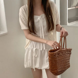 Round neck knit cardigan