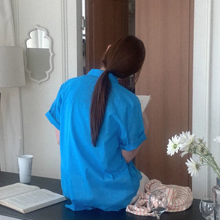 Oversized short-sleeved shirt
