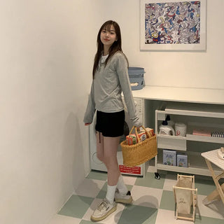 Modal button-up long-sleeved T-shirt