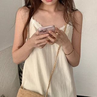 Lace tunic mini dress
