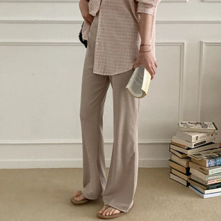 Bootcut elastic waist pants