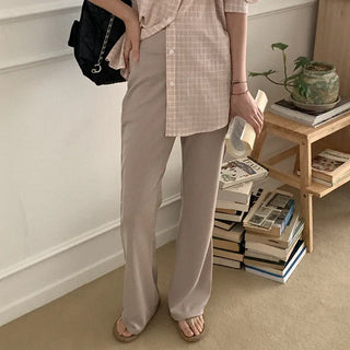 Bootcut elastic waist pants