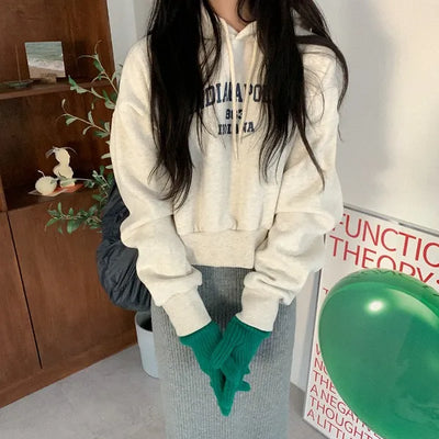 [Fleece-lined] Lettering Hooded Parka