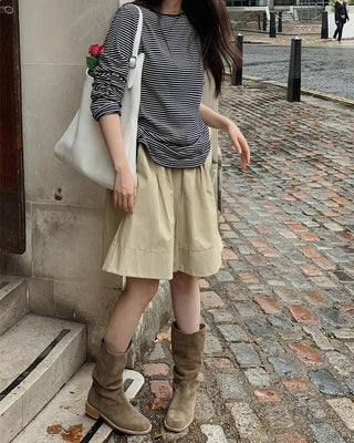 (4 colors) Slim Stripe T-shirt