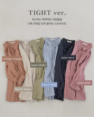 Natural Fit Striped Border Shirt