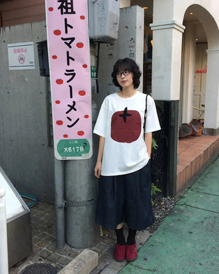 Over 3,000 units sold! Tomato print oversized short-sleeved T-shirt