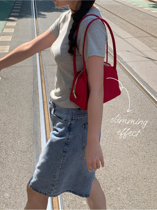 [5 colors] Round inner modal short-sleeved T-shirt