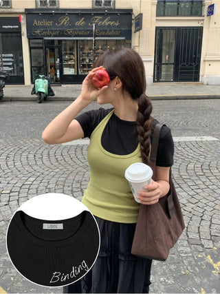 [5 colors] Round inner modal short-sleeved T-shirt